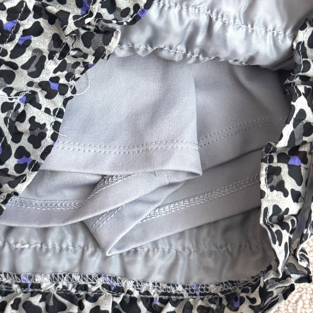 Justice Girls Skirt Skort 6 Ruffle Floral Lace Leopard Dance Play Gym Set of 2 - Picture 3 of 8